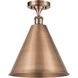 Ballston Cone 1 Light 16 inch Antique Copper Semi-Flush Mount Ceiling Light