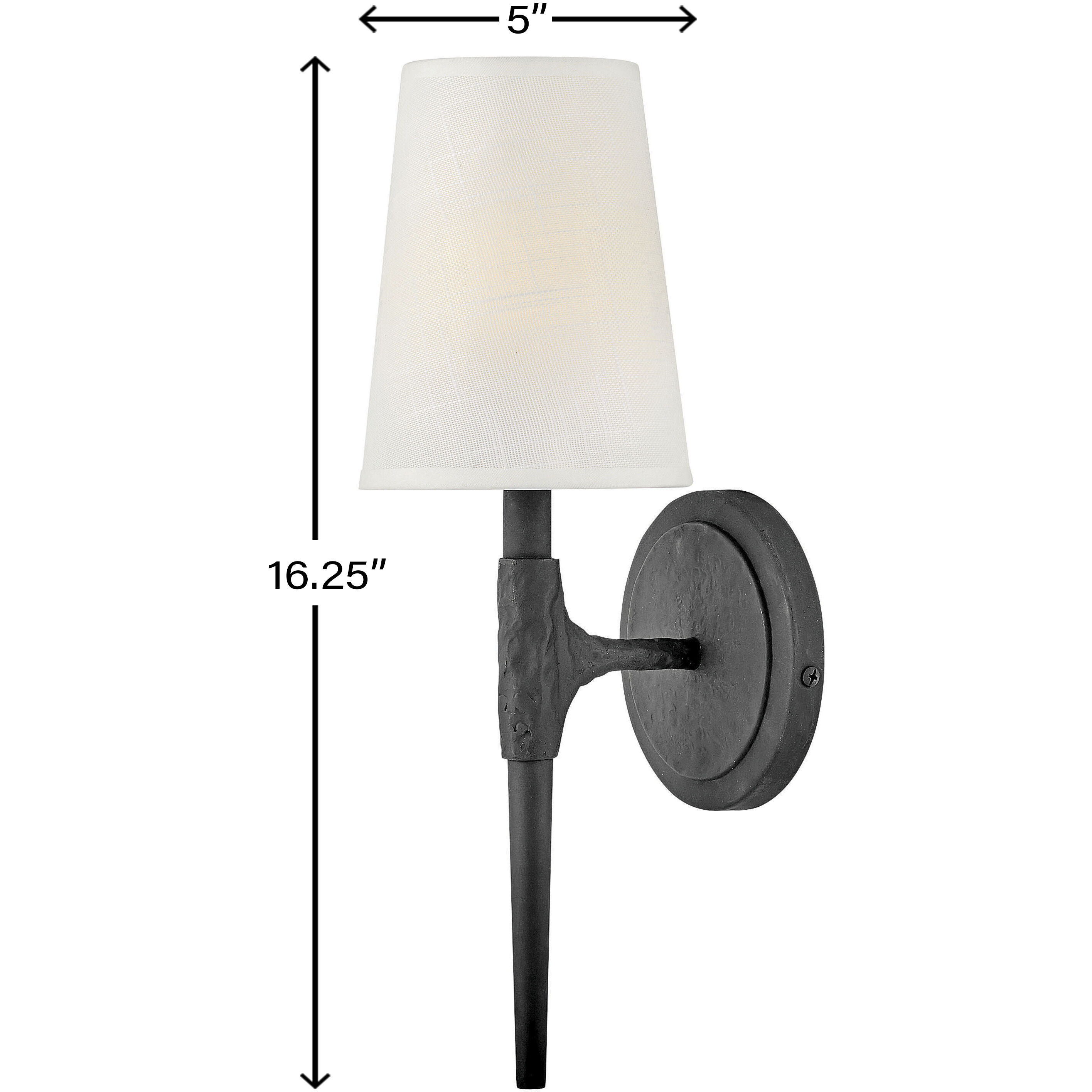Beaumont 1 Light 5 inch Black Indoor Wall Sconce Wall Light