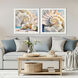 Shells Collection White and Beige and Turquoise Framed Art