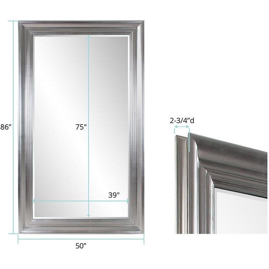 Tierney 86 X 50 inch Bright Silver Mirror