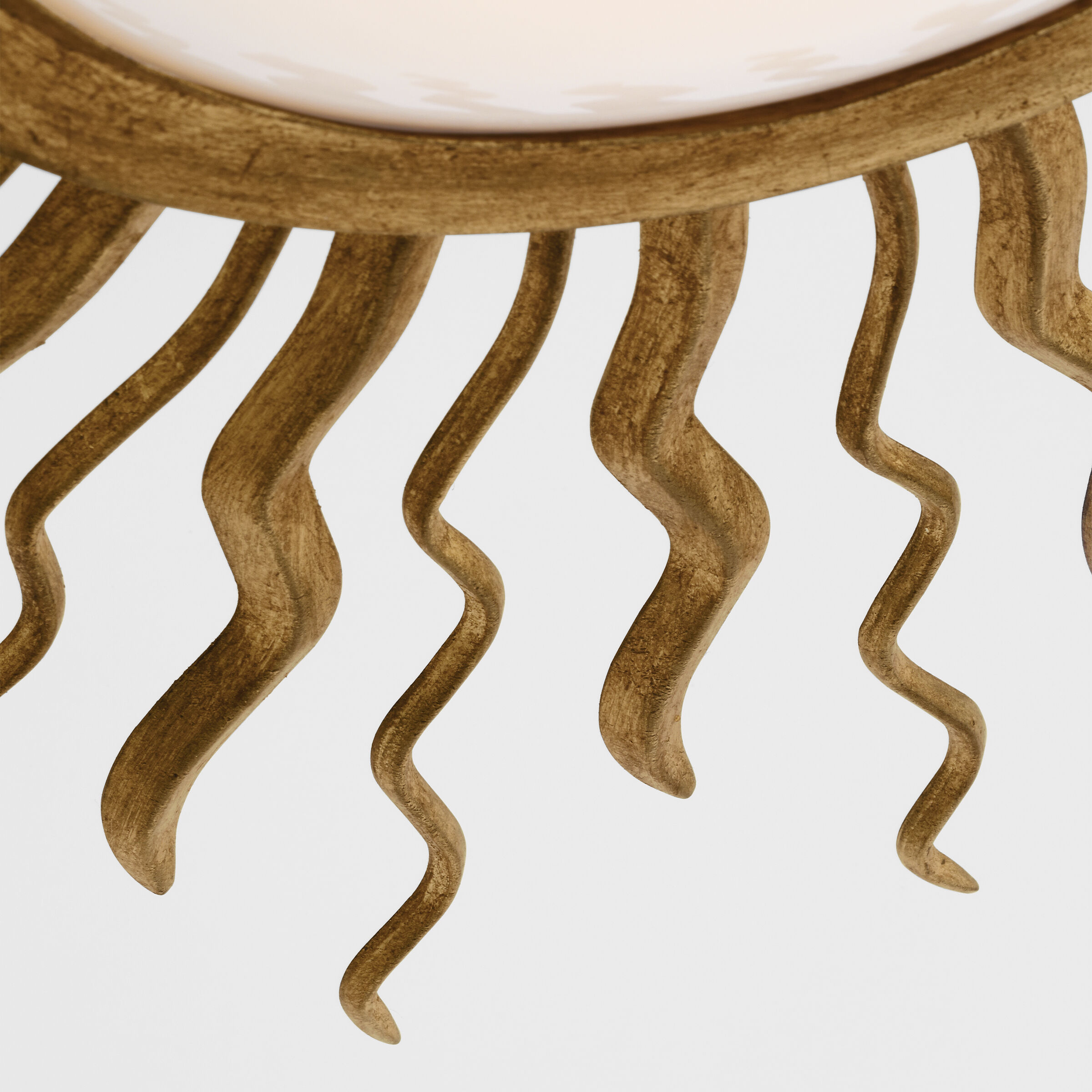 Suzanne Kasler Re LED 30.5 inch Gilded Iron Semi-Flush Mount Ceiling Light