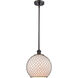 Ballston Large Farmhouse Chicken Wire LED 10 inch Oil Rubbed Bronze Pendant Ceiling Light, Ballston