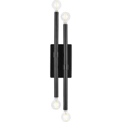 Arya 4 Light 20 inch Matte Black ADA Wall Bracket Wall Light, Design Series