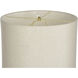 Cameron 36 inch 100.00 watt White and Antique Brass and Clear Table Lamp Portable Light