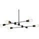 Xavier 6 Light 35 inch Black Pendant Ceiling Light