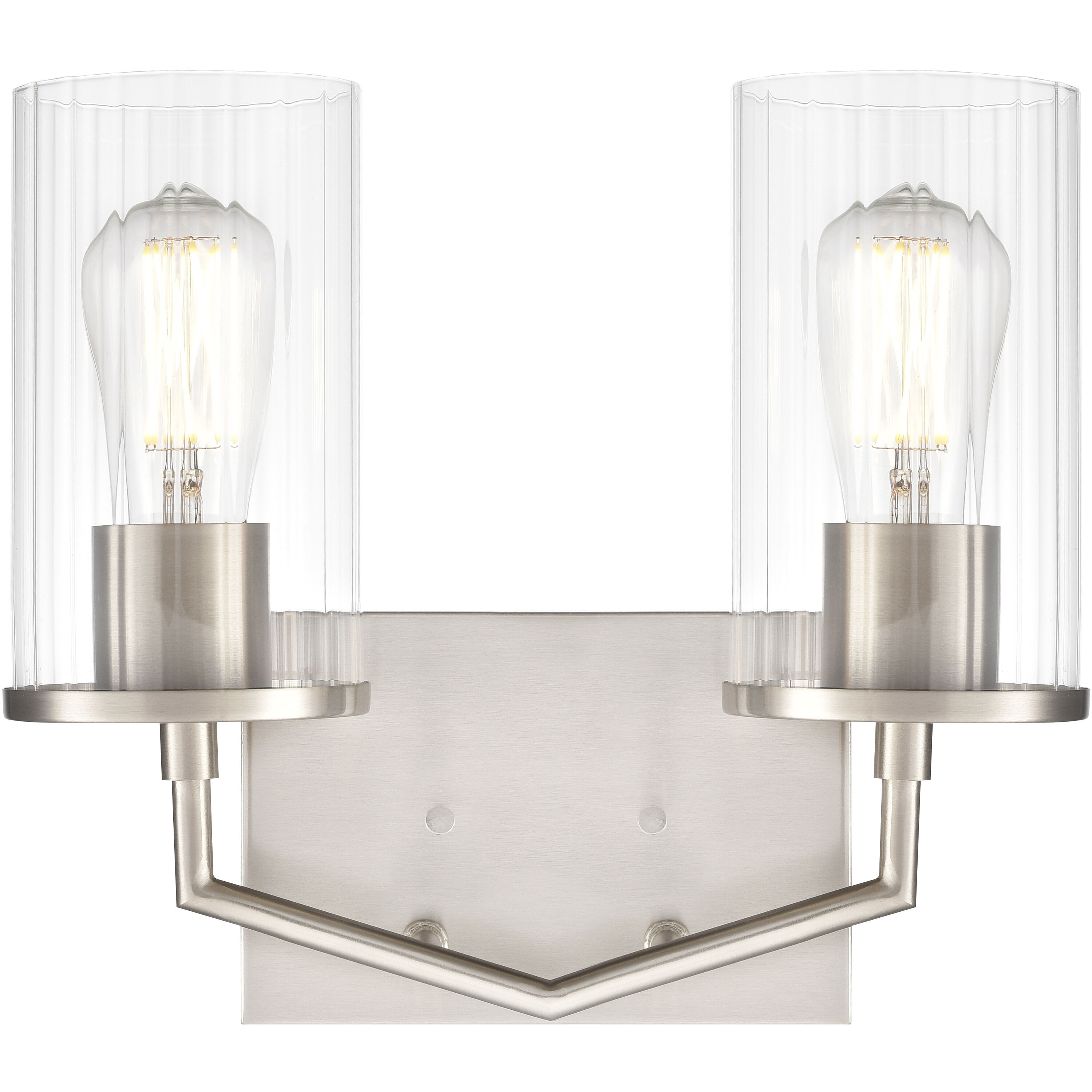 Beverlly 2 Light 13 inch Brushed Nickel Bathroom Vanity Light Wall Light