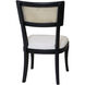 Thiago Natural Rattan and Cream and Black Dining Chair