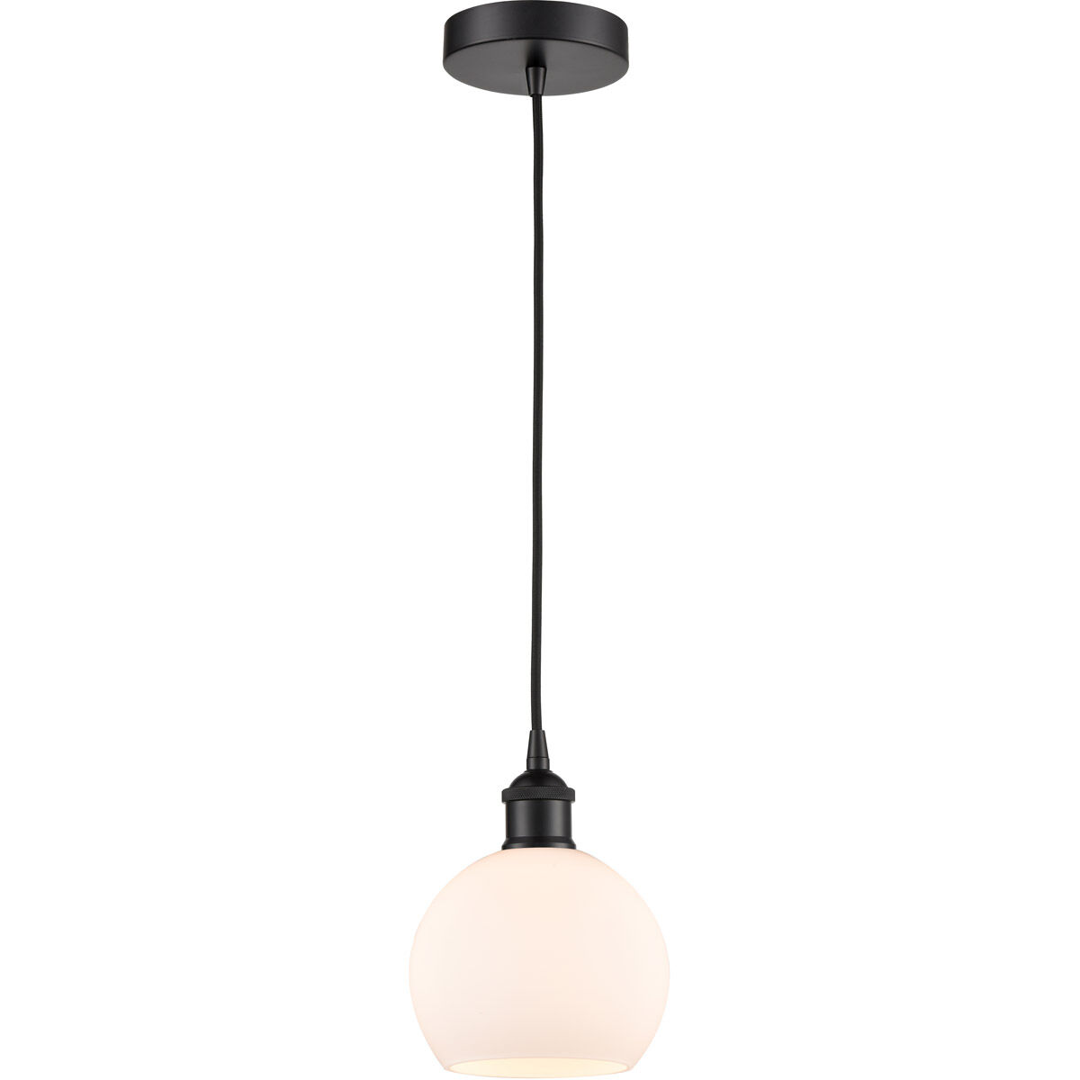 Edison Athens 1 Light 6 inch Matte Black Mini Pendant Ceiling Light