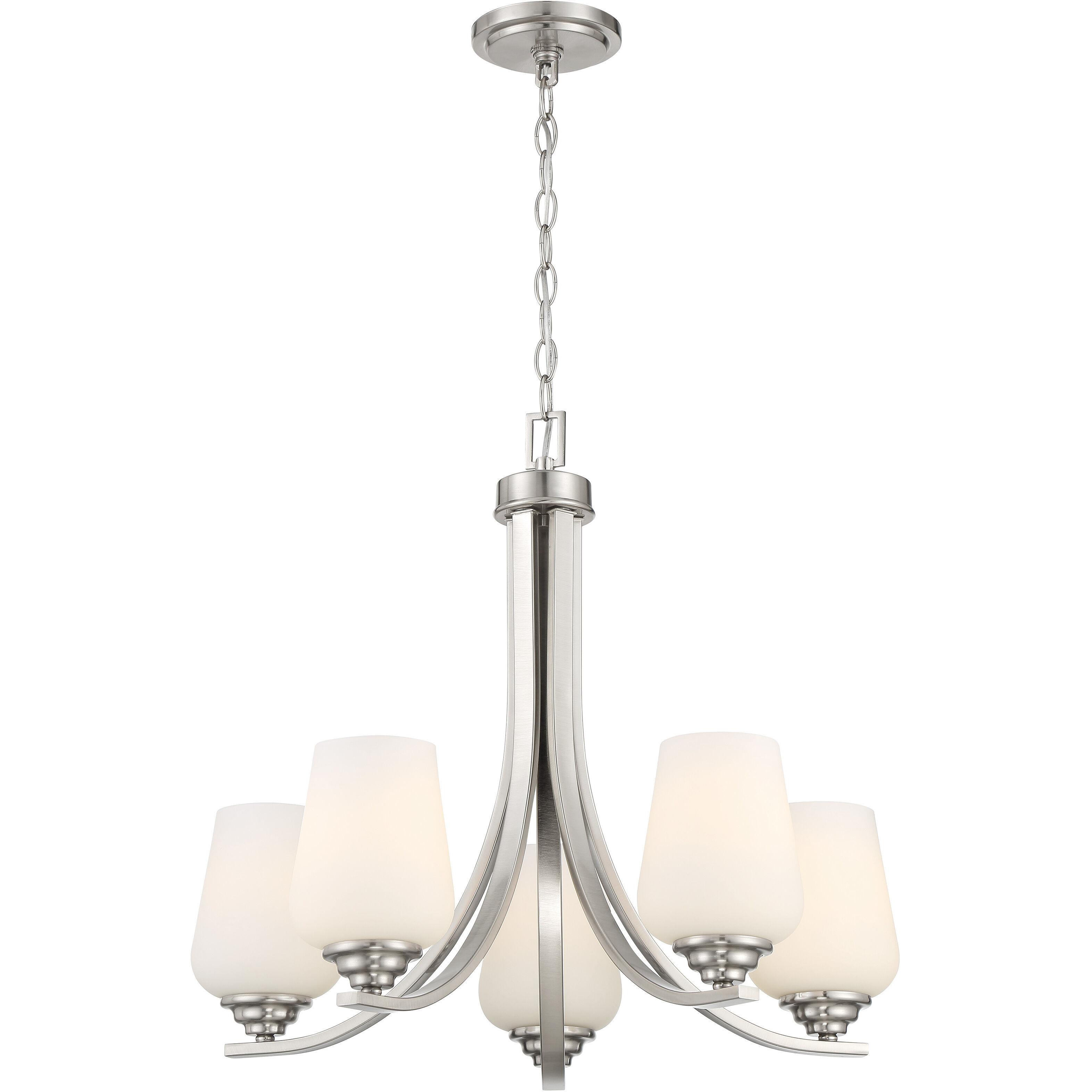 Shyloh 5 Light 23.38 inch Brushed Nickel Chandelier Ceiling Light