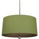 Williamsburg Custis 3 Light 15 inch Polished Nickel Pendant Ceiling Light in Parrot Green With Revolutionary Storm