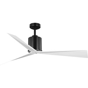 Paso 60 inch Black with Matte White Blades Ceiling Fan