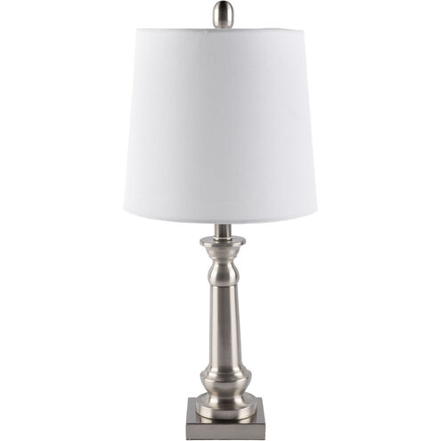 New West 22.5 inch 60 watt Nickel Table Lamp Portable Light