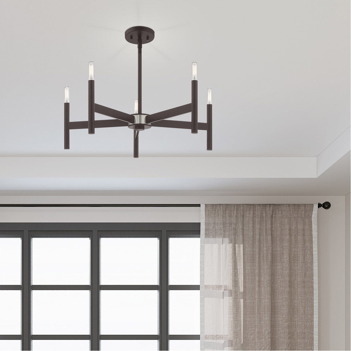 Copenhagen 5 Light 25 inch Bronze Chandelier Ceiling Light