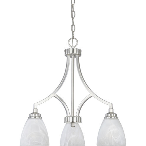 Tackwood 3 Light 20 inch Satin Platinum Chandelier Ceiling Light