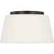 Richard June Hale 2 Light 12 inch Aged Iron Flush Mount Ceiling Light in LED