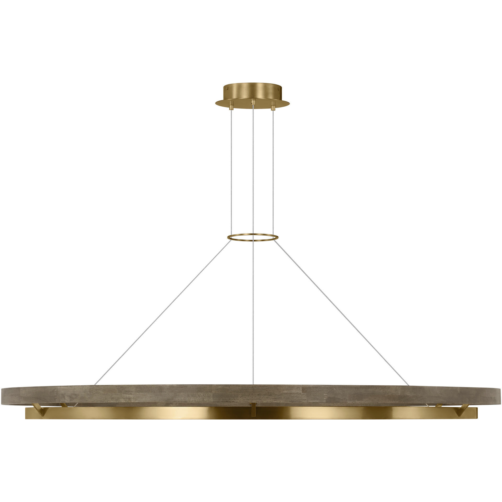 Sean Lavin Grace 1 Light 65 inch Matte Black/Weathered Oak Wood Chandelier Ceiling Light