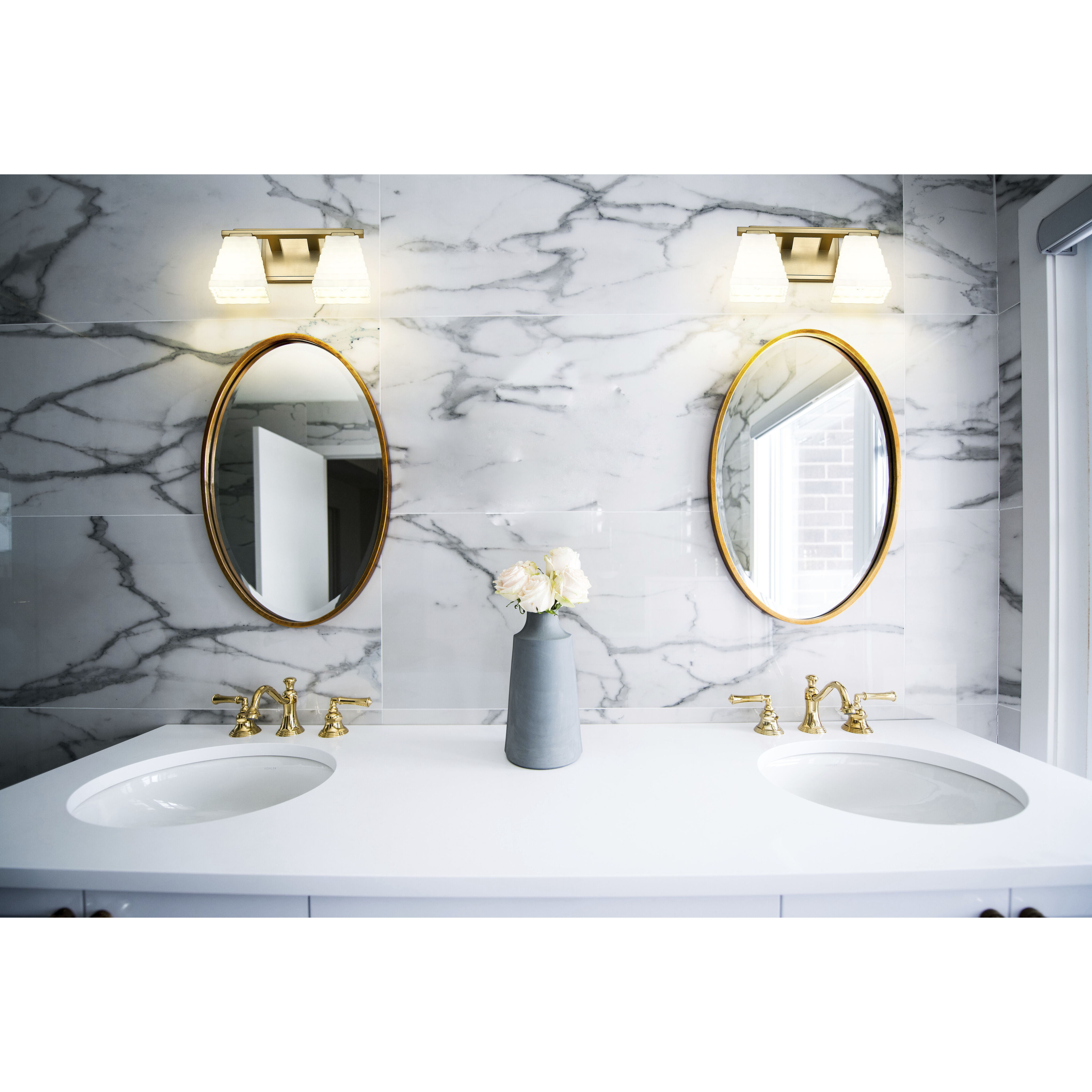 Annalise 2 Light 14 inch Modern Gold Vanity Wall Light