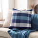 Jacobean 20 X 20 inch Dark Blue/Denim/White Pillow Kit, Square