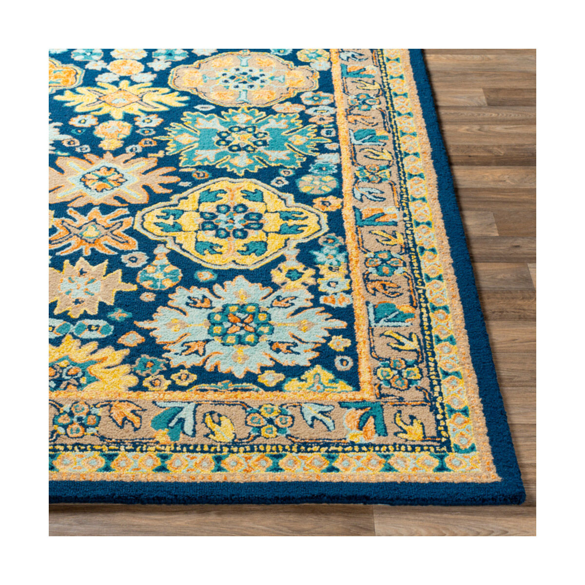 Serafina 72 X 48 inch Dark Blue/Saffron/Burnt Orange/Khaki/Butter/Teal Rugs