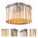 Sydney 8 Light 26 inch Polished Nickel Flush Mount Ceiling Light in Golden Teak, Urban Classic