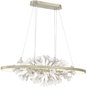 Clayton LED 20 inch Silver With Brushed Gold Chandelier Ceiling Light