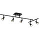Viper 5 Light 120 Black Track Ceiling Light
