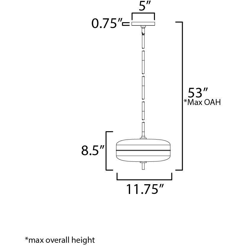 Voto LED 12 inch Natural Aged Brass Single Pendant Ceiling Light in Clear