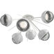 Cabochon LED 27.8 inch Salt White with White Marble Flush Mount Ceiling Light in 3000K LED, Smoke, Startburst