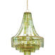 Vintner 7 Light 27.25 inch Contemporary Gold Leaf Chandelier Ceiling Light