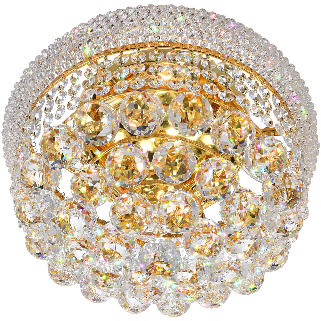 Empire 4 Light 14 inch Gold Flush Mount Ceiling Light