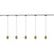 Eloa 120 Brushed Gold Trilo Track Ceiling Light