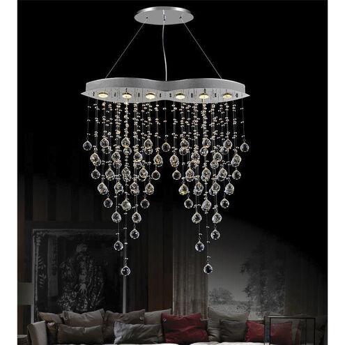 Robin 6 Light 9 inch Chrome Down Chandelier Ceiling Light