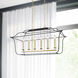 Tudor 6 Light 36 inch Satin Gold and Black Island/Pool Table Light Ceiling Light