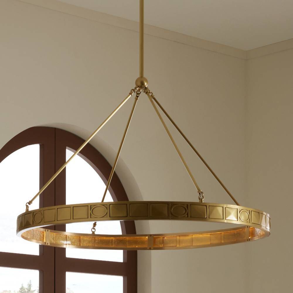 Empire 1 Light 38.5 inch Antique Brass Chandelier Ceiling Light