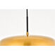 Etude 1 Light 13.8 inch Satin Gold Pendant Ceiling Light