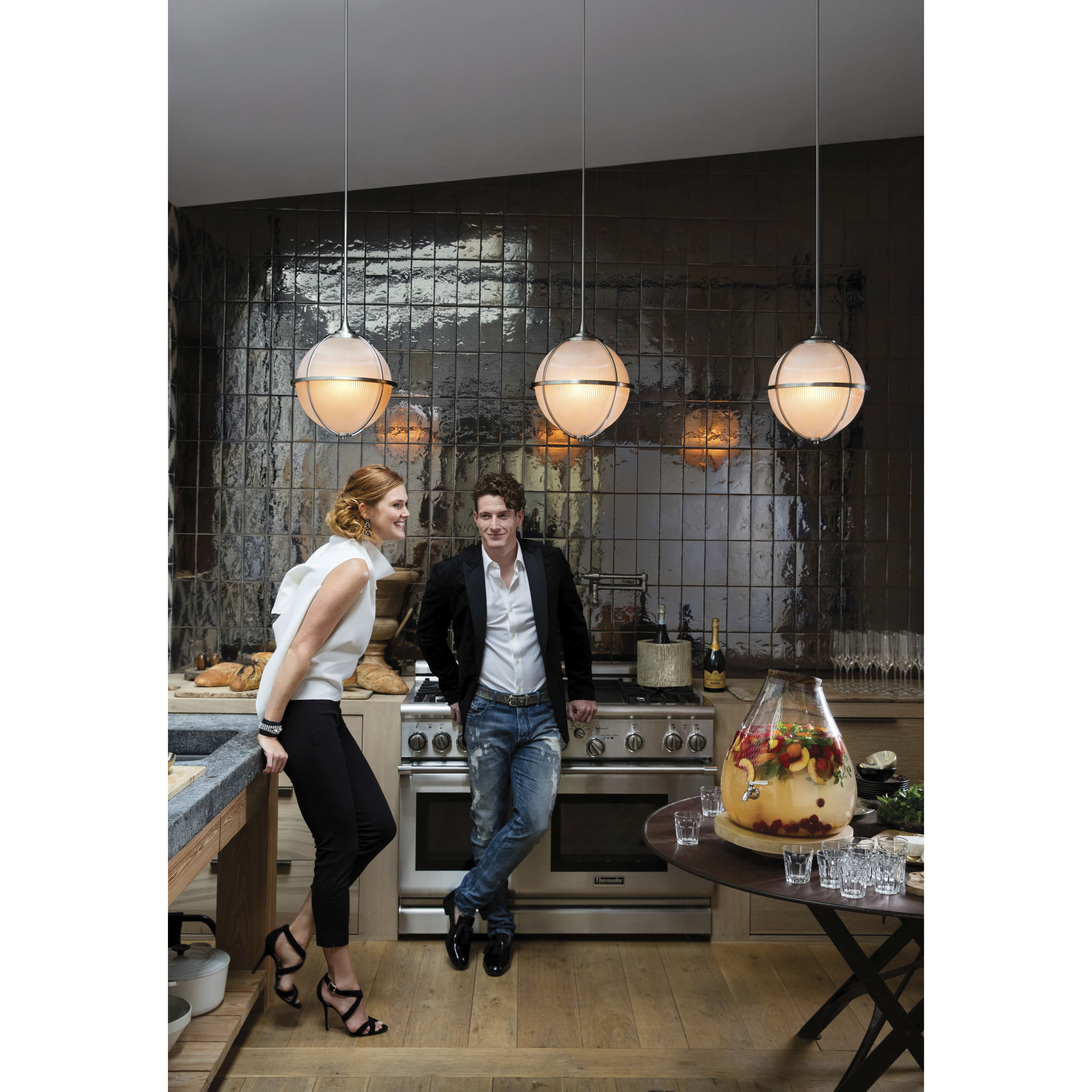 Odeon 3 Light 15 inch Brushed Nickel Indoor Pendant Ceiling Light