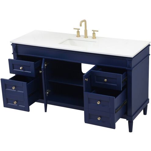 Bennett 60 X 21 X 35 inch Blue Vanity Sink Set