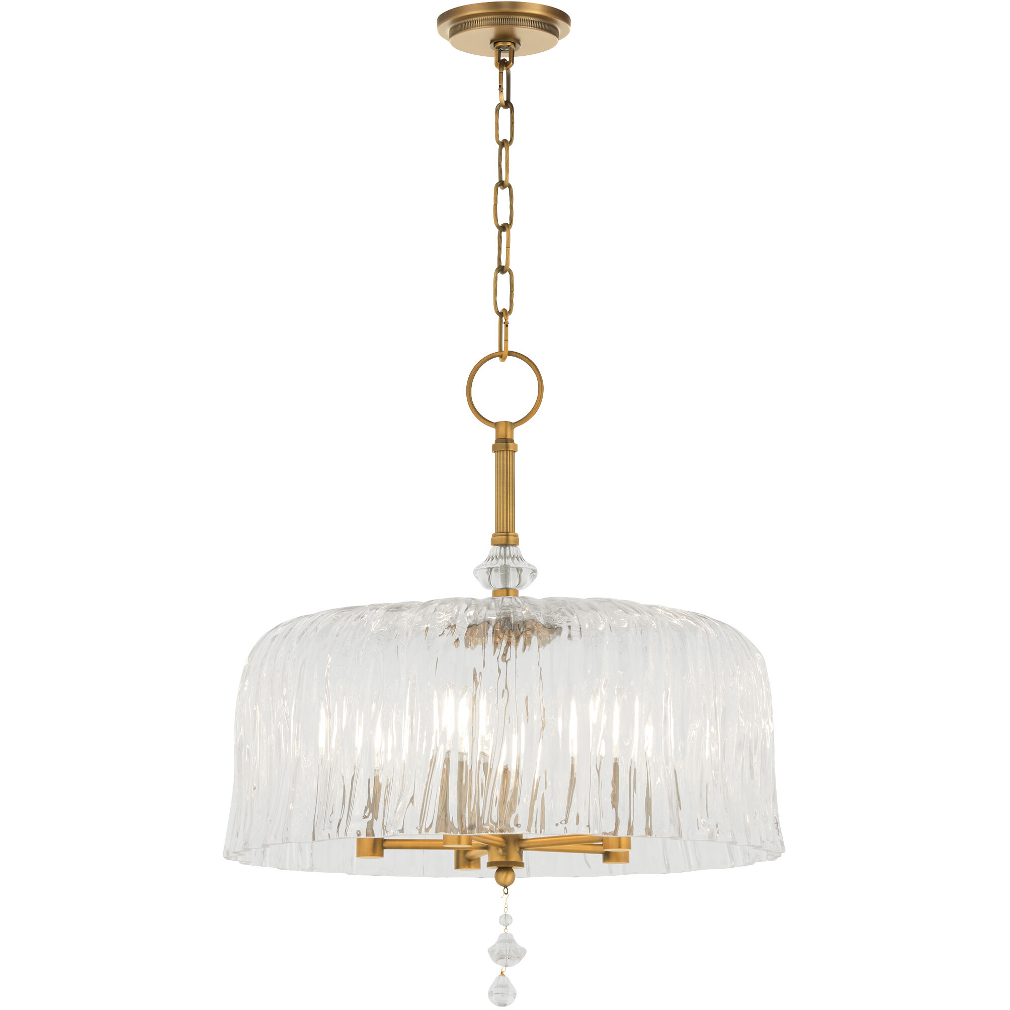 Meriam 5 Light 20 inch Brushed Brass Pendant Ceiling Light