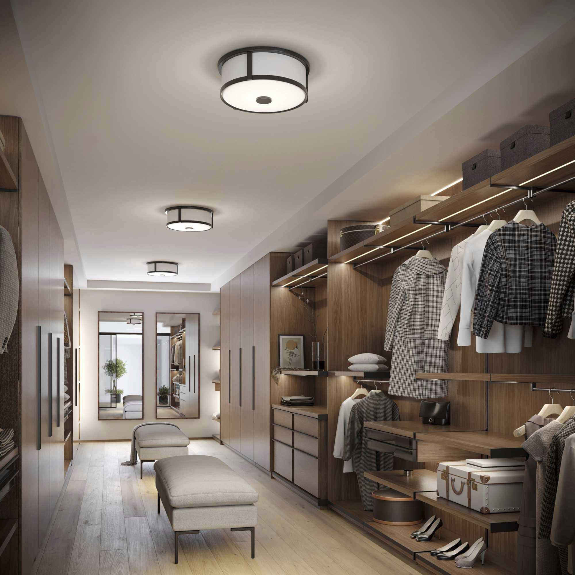 Gilliam 2 Light 12.62 inch Matte Black Flushmount Ceiling Light