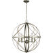 Brandywine 5 Light Silver Ridge Pendant Ceiling Light