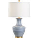 Chelsea House 31 inch 100.00 watt Blue/White Glaze/Antique Table Lamp Portable Light