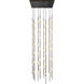 Constellation Andromeda LED 21.5 inch Espresso Black Chandelier Ceiling Light in 20 ft. Cord, 2200K, White Optical Acrylic
