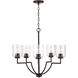 Carter 5 Light 26 inch Bronze Chandelier Ceiling Light