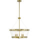 Ventari 5 Light 24 inch Warm Brass Pendant Ceiling Light