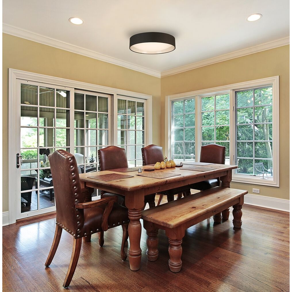 Orme LED 19.88 inch Black/Brushed Nickel Flush Mount Ceiling Light