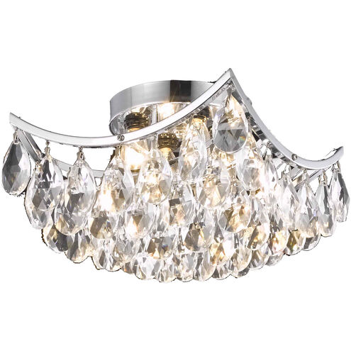 Clara 4 Light 12 inch Chrome Flush Mount Ceiling Light
