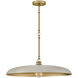 Sadie 1 Light 24 inch Lacquered Brass Chandelier Ceiling Light in Lacquered Brass with Light Taupe