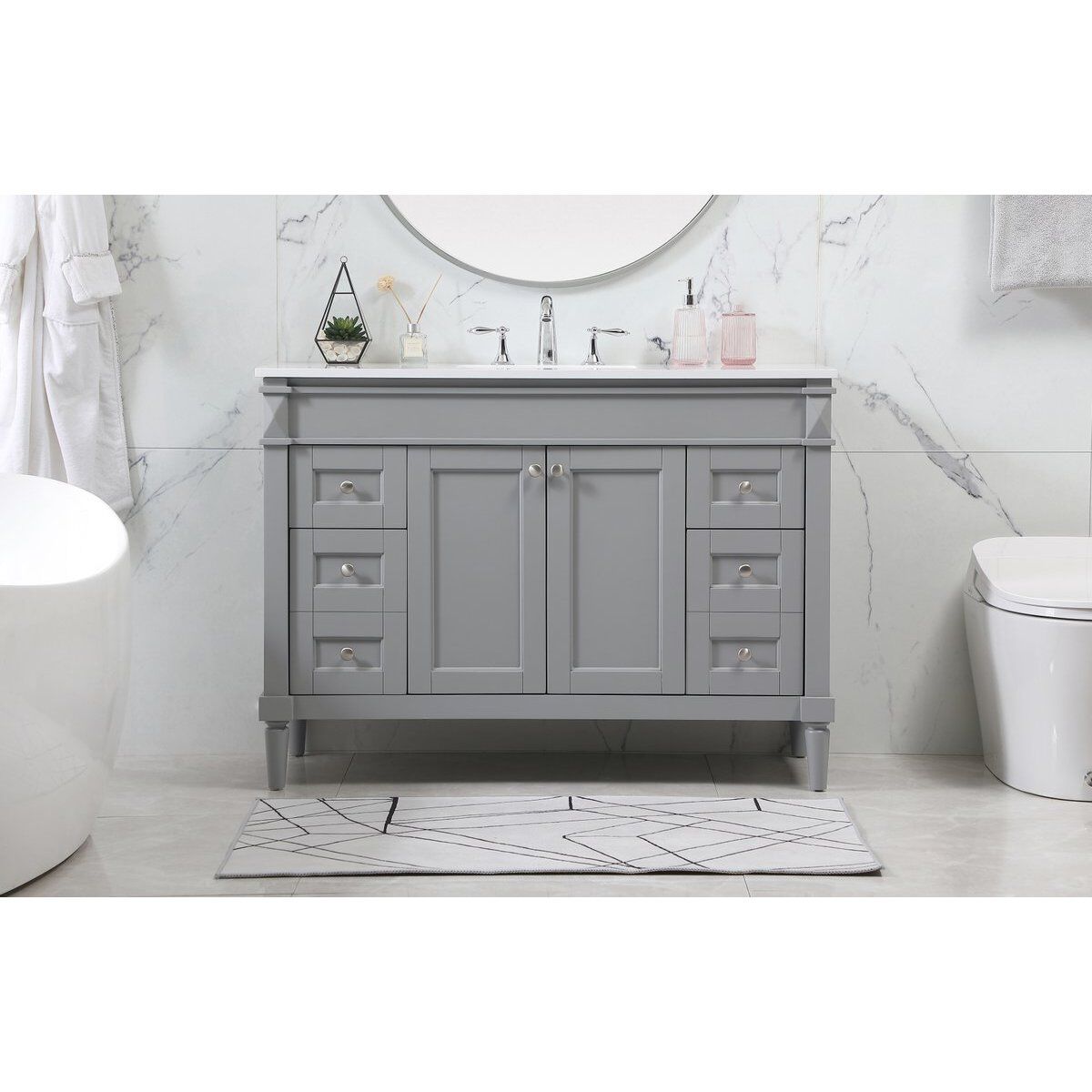 Bennett 48 X 21 X 35 inch Grey Vanity Sink Set in Not Included
