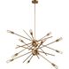 Xenia 12 Light 42 inch Matte Gold Chandelier Ceiling Light