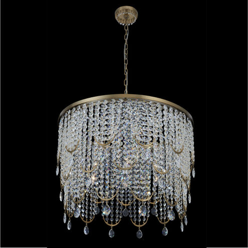Vezzo 7 Light 30 inch Winter Brass Pendant Ceiling Light